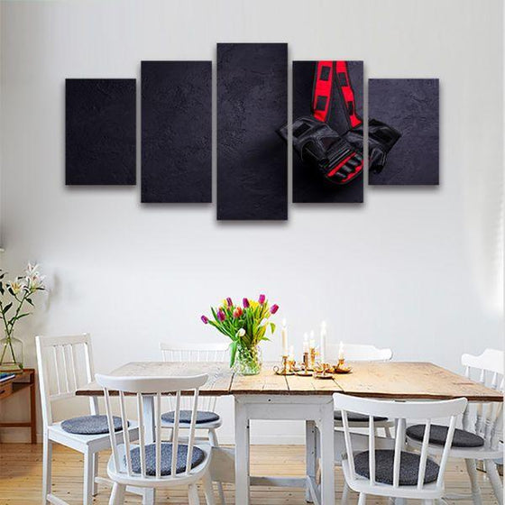 Fighting Gloves 5 Panels Canvas Wall Art Dining Room