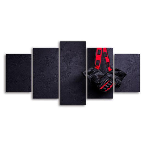 Fighting Gloves 5 Panels Canvas Wall Art