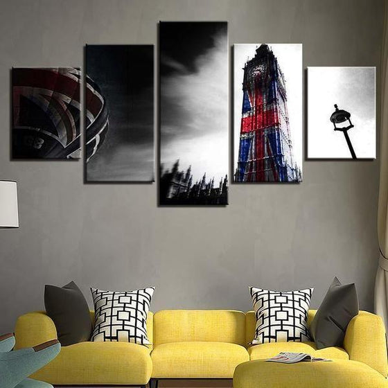 British Flag & Big Ben Canvas Wall Art Living Room