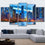Chicago City Night View Canvas Wall Art Living Room