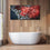 Momiji Leaves In A Garden 3 Panels Canvas Wall Art Bathroom
