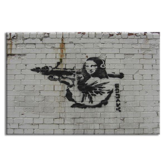 Mona Lisa By Banksy Canvas Wall Art