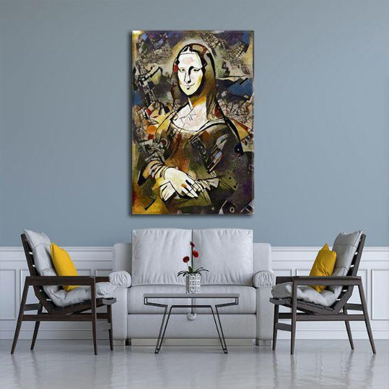 Mona Lisa Contemporary Canvas Wall Art Living Room