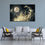 Moon & Evening Sky Canvas Wall Art Living Room