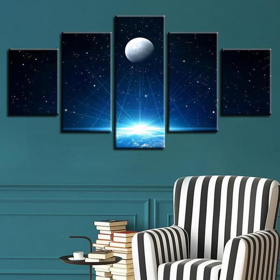 Moon Outer Space Wall Art Decor