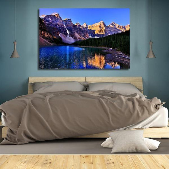 Moraine Lake And Mountains Wall Art Bedroom