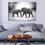 Mother & Child Elephant Canvas Wall Art Decor