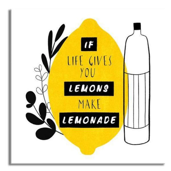 Motivational Lemon Quote Canvas Wall Art