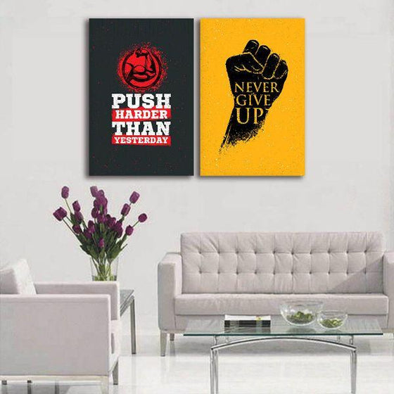 Motivational Quotes Canvas Wall Art Living Room