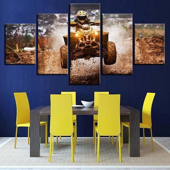ATV Mudding Canvas Wall Art Dining Room
