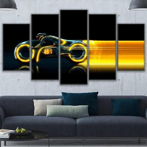 Club Motorcycle Canvas Wall Art Home Decor