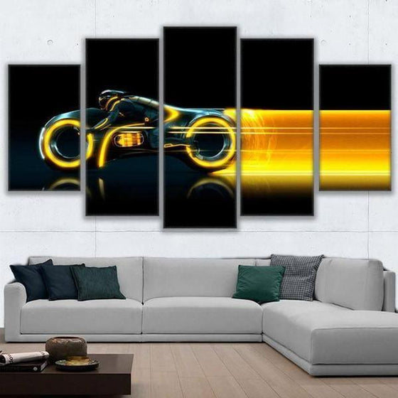 Club Motorcycle Canvas Wall Art Living Room