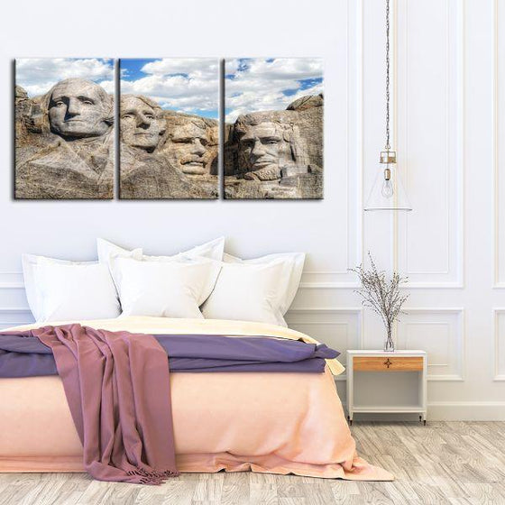 Mount Rushmore 3 Panels Canvas Wall Art Bedroom