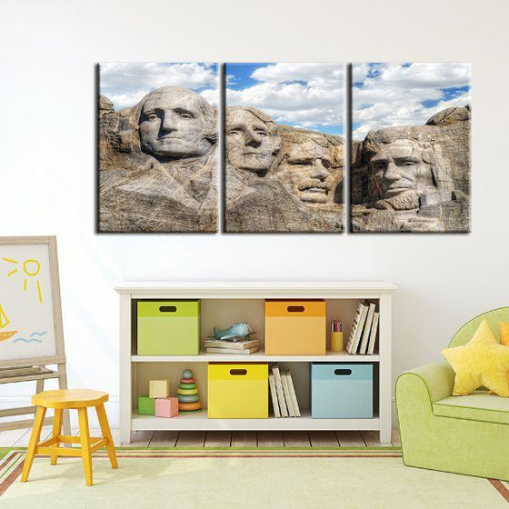 Mount Rushmore 3 Panels Canvas Wall Art Set