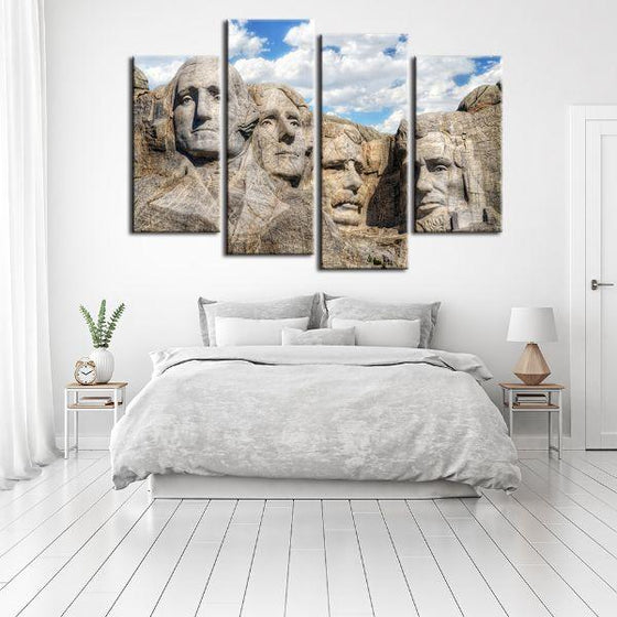 Mount Rushmore 4 Panels Canvas Wall Art Bedroom