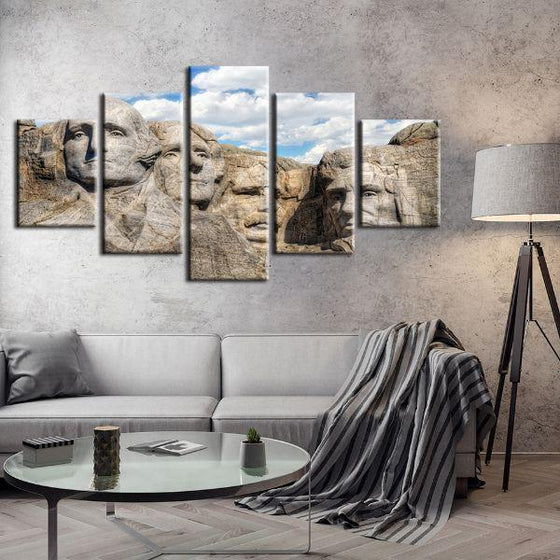 Mount Rushmore 5 Panels Canvas Wall Art Living Room
