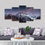 Mountain Ranges 5 Panels Canvas Wall Art Living Room