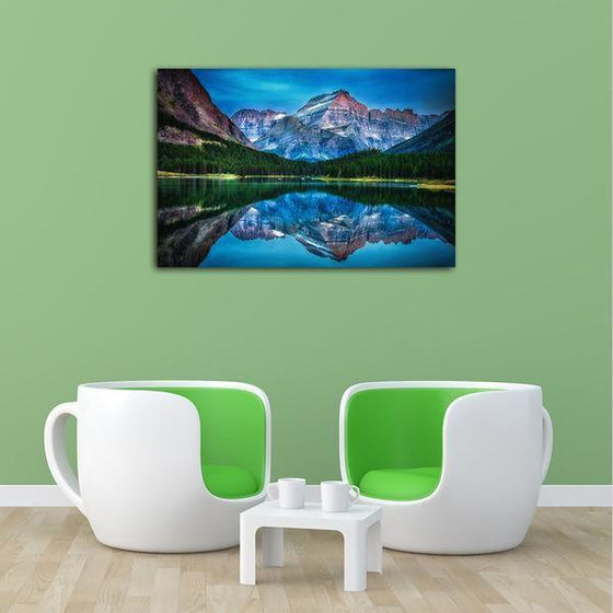 Mountain Ranges Reflection Wall Art Print