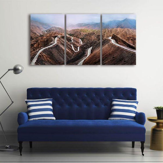 Mountain Ranges View Canvas Wall Art Living Room