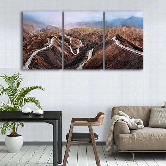 Mountain Ranges View Canvas Wall Art Set