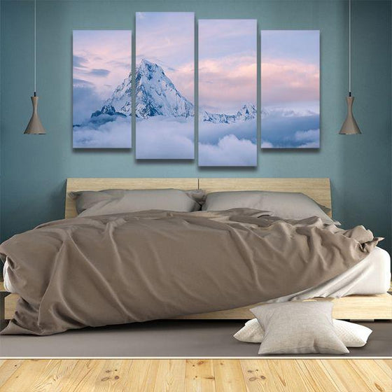Himalayan Top View 4 Panels Canvas Wall Art Bedroom