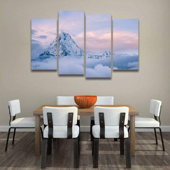 Himalayan Top View 4 Panels Canvas Wall Art Dining Room