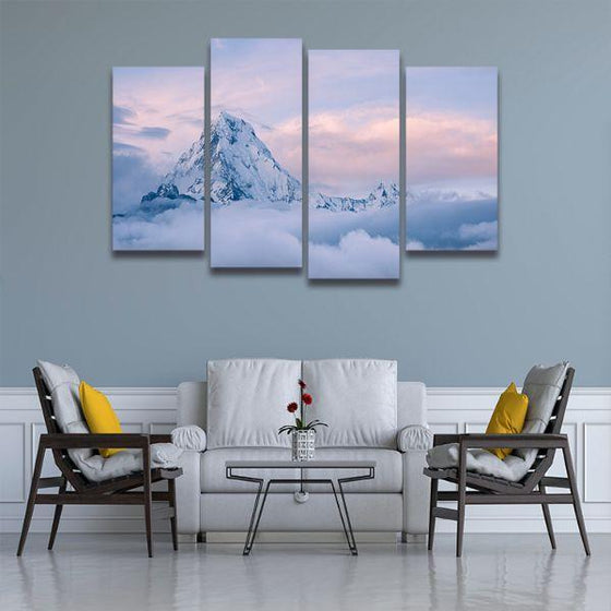 Himalayan Top View 4 Panels Canvas Wall Art Living Room