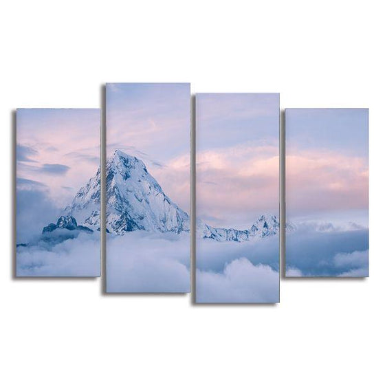 Himalayan Top View 4 Panels Canvas Wall Art