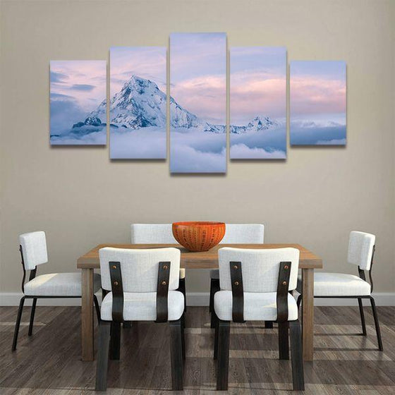 Himalayan Top View 5 Panels Canvas Wall Art Dining Room