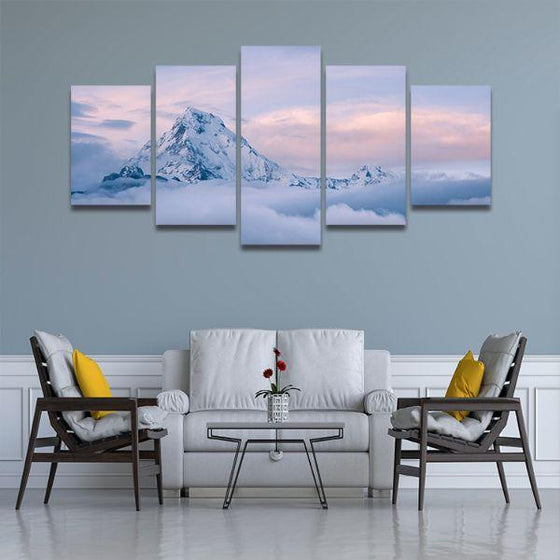 Himalayan Top View 5 Panels Canvas Wall Art Living Room