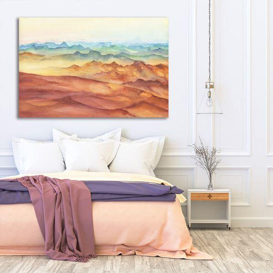 Mountains Abstract Canvas Wall Art Bedroom