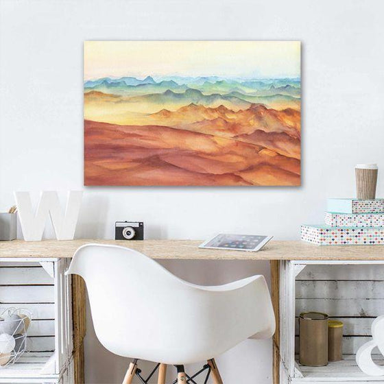 Mountains Abstract Canvas Wall Art Decor