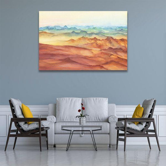 Mountains Abstract Canvas Wall Art Living Room