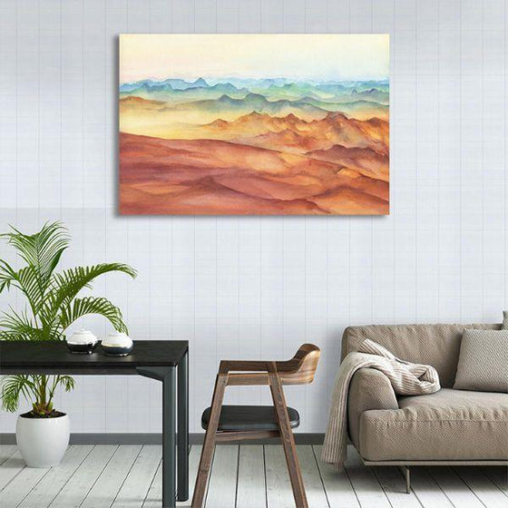 Mountains Abstract Canvas Wall Art Print