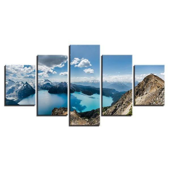 Cloudy Sky With Mountain View Canvas Wall Art Prints