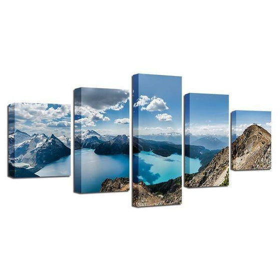 Cloudy Sky With Mountain View Canvas Wall Art Ideas