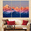 Bright Snowy Mountains Canvas Wall Art Living Room