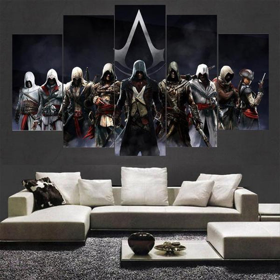 Assassins Creed Characters Inspired Canvas Wall Art Living Room Decor