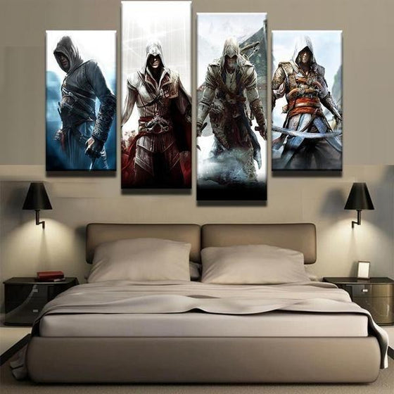 Assassins Creed Four Characters Inspired Canvas Wall Art Bedroom