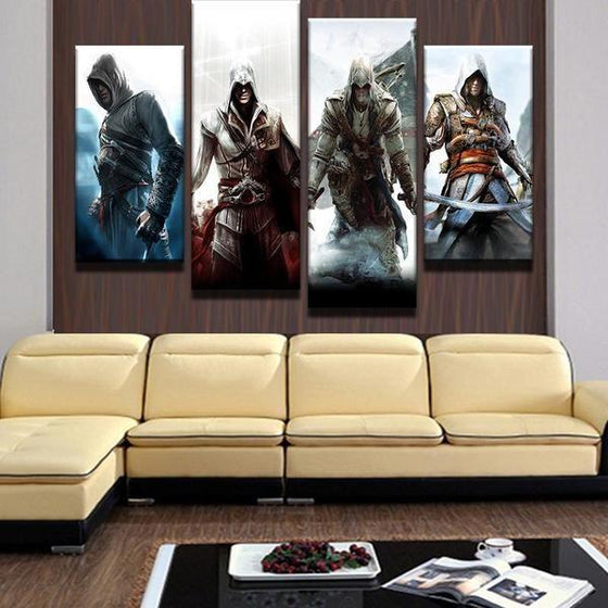 Assassins Creed Four Characters Inspired Canvas Wall Art Decor