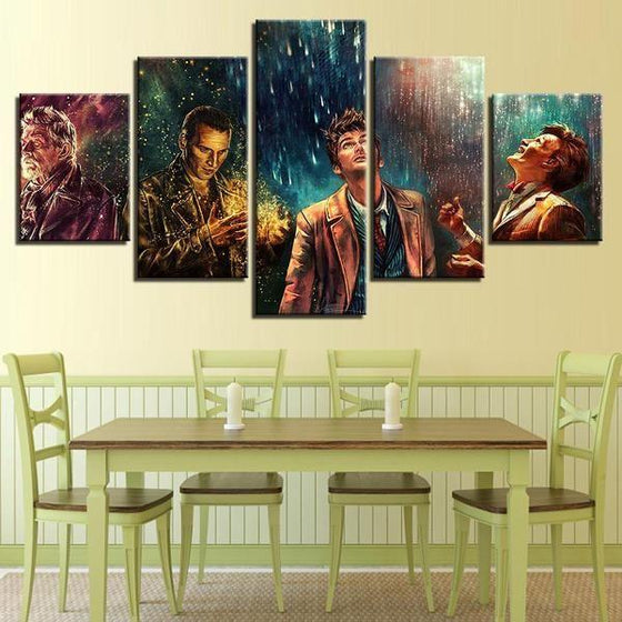 Doctor Who Movie Inspired Characters Canvas Wall Art Dining Room