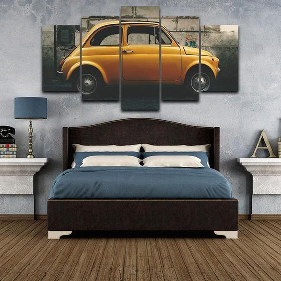 Classic FIAT 500 Canvas Wall Art Bedroom