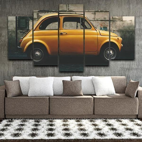 Classic FIAT 500 Canvas Wall Art Living Room