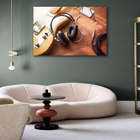 Music Recording 1 Panel Canvas Wall Art Print