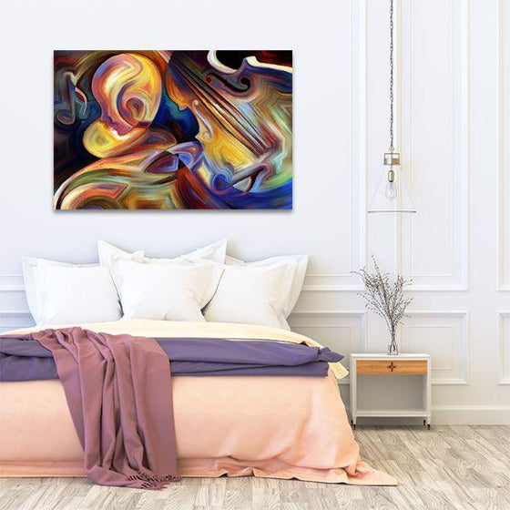 Colorful Music Abstract Canvas Wall Art Bedroom