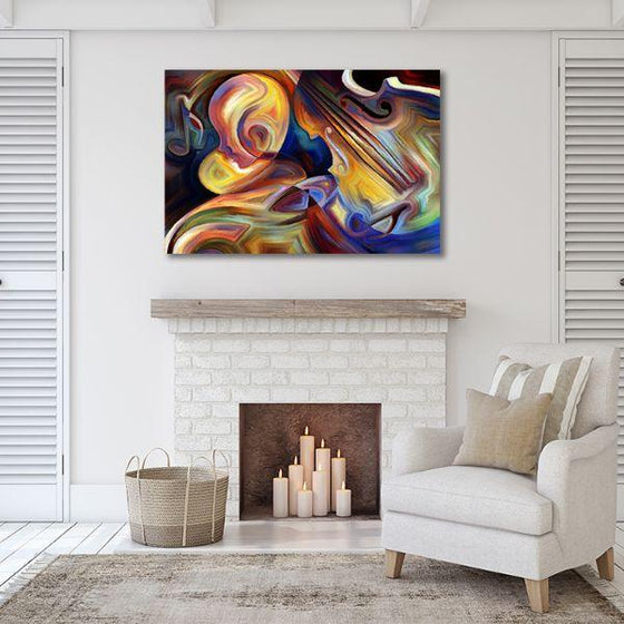 Colorful Music Abstract Canvas Wall Art Decor