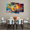 Musical Notes 4 Panels Abstract Canvas Wall Art Dining Room