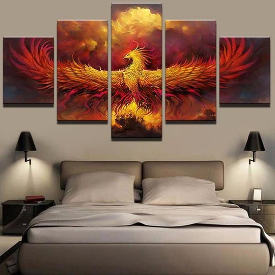 Mystical Creature Phoenix Wall Art Bedroom
