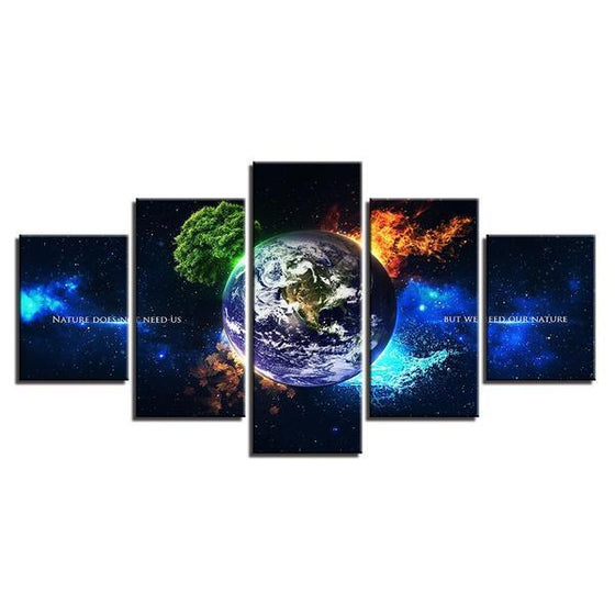 Nature Inspired Planet Wall Art Canvas