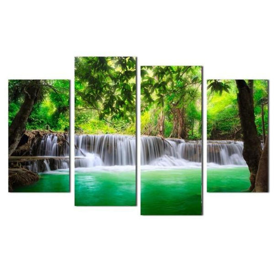 Small Forest Waterfalls Canvas Art